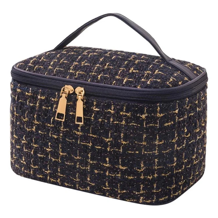 AOTU Cosmetics Bag Dual-Way Zipper Polyester Toiletry Bag Travel Supply Organizer for Makeup, Shampoo