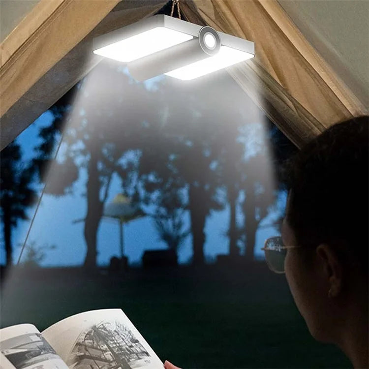 HX125 Foldable ABS+PC Camping Lantern Light Hanging Tent Lamp Power Bank Phone Portable Charger