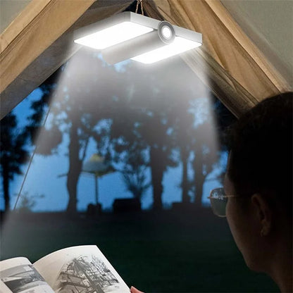 HX125 Foldable ABS+PC Camping Lantern Light Hanging Tent Lamp Power Bank Phone Portable Charger