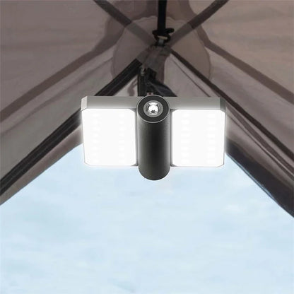 HX125 Foldable ABS+PC Camping Lantern Light Hanging Tent Lamp Power Bank Phone Portable Charger