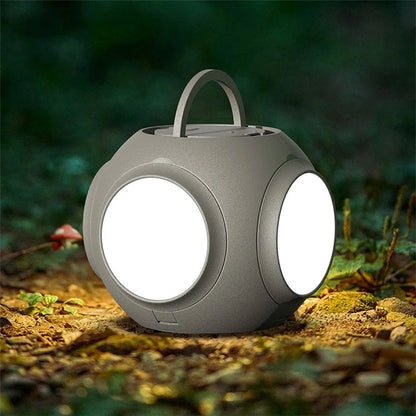 HX-123 Outdoor Camping Light Multi-Function Speaker Light Handheld Flashlight Portable Folding Night Light