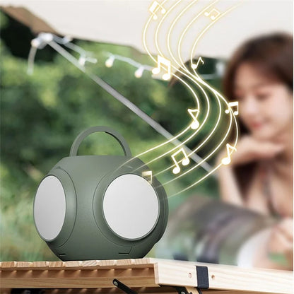 HX-123 Outdoor Camping Light Multi-Function Speaker Light Handheld Flashlight Portable Folding Night Light