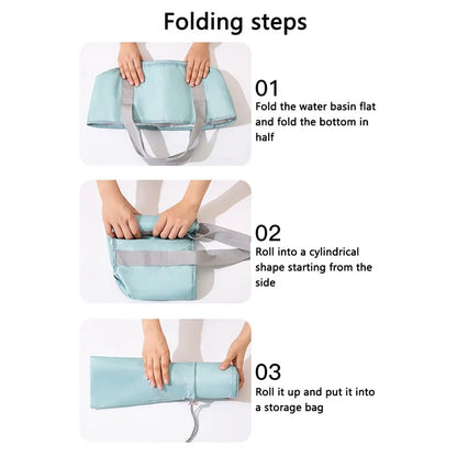 AOTU Thermal Insulation Aluminum Foil Foot Bath Basin Home Foot Soaking Bucket for Travel, Size: S