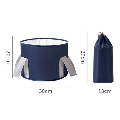 AOTU Thermal Insulation Aluminum Foil Foot Bath Basin Home Foot Soaking Bucket for Travel, Size: S