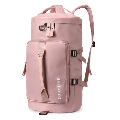 COOMIKKE Large Capacity Oxford Cloth Fitness Backpack Tote Crossbody Bag Unisex Travel Luggage Bag