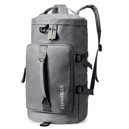 COOMIKKE Large Capacity Oxford Cloth Fitness Backpack Tote Crossbody Bag Unisex Travel Luggage Bag