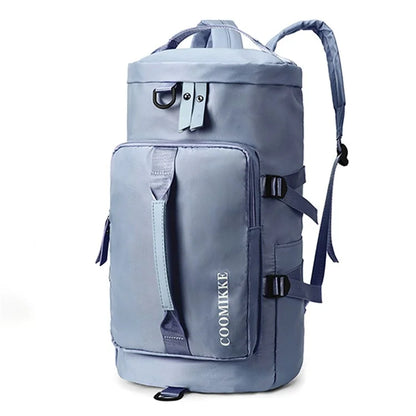 COOMIKKE Large Capacity Oxford Cloth Fitness Backpack Tote Crossbody Bag Unisex Travel Luggage Bag