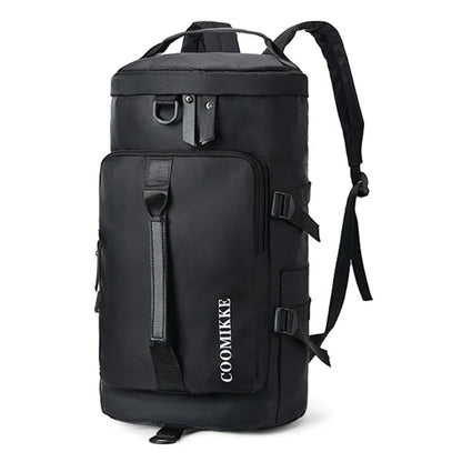 COOMIKKE Large Capacity Oxford Cloth Fitness Backpack Tote Crossbody Bag Unisex Travel Luggage Bag