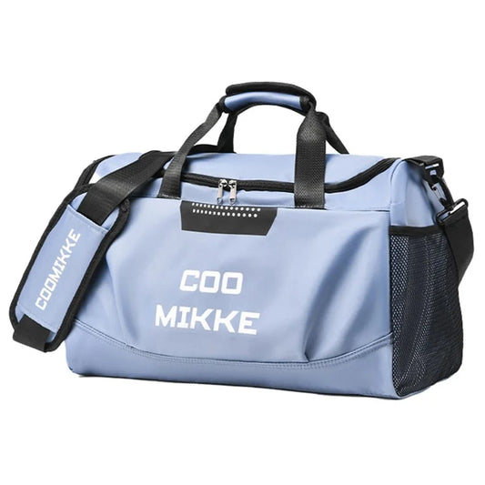 COOMIKKE Unisex Large Capacity Waterproof Fabric Sports Fitness Tote Crossbody Bag Travel Luggage Bag
