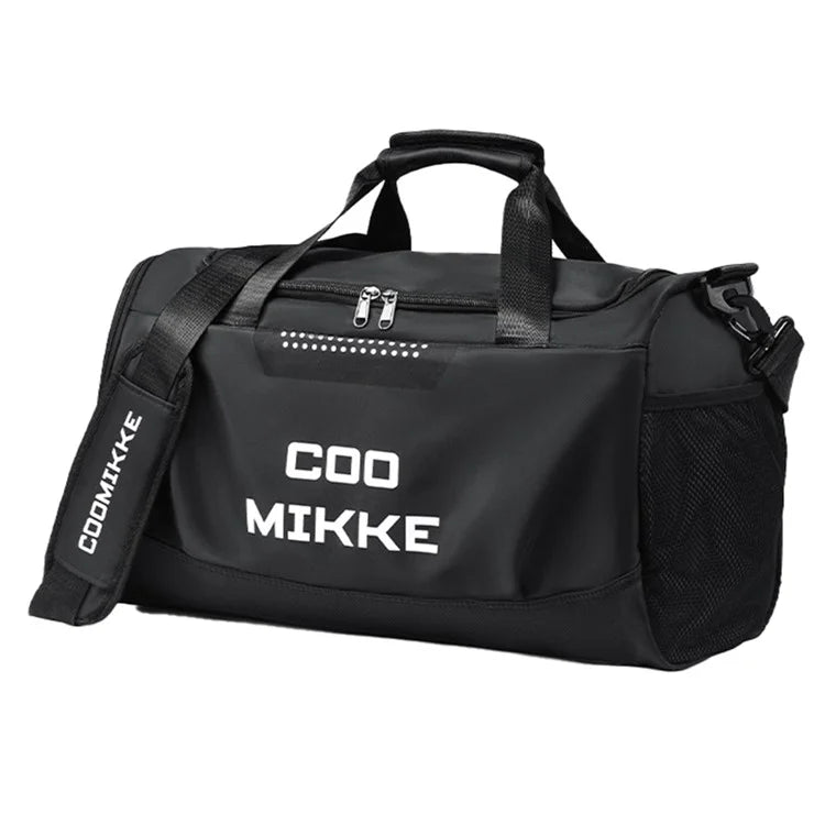 COOMIKKE Unisex Large Capacity Waterproof Fabric Sports Fitness Tote Crossbody Bag Travel Luggage Bag