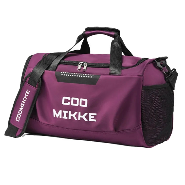 COOMIKKE Unisex Large Capacity Waterproof Fabric Sports Fitness Tote Crossbody Bag Travel Luggage Bag