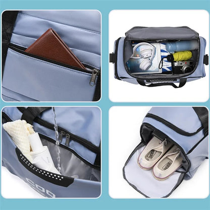 COOMIKKE Unisex Large Capacity Waterproof Fabric Sports Fitness Tote Crossbody Bag Travel Luggage Bag