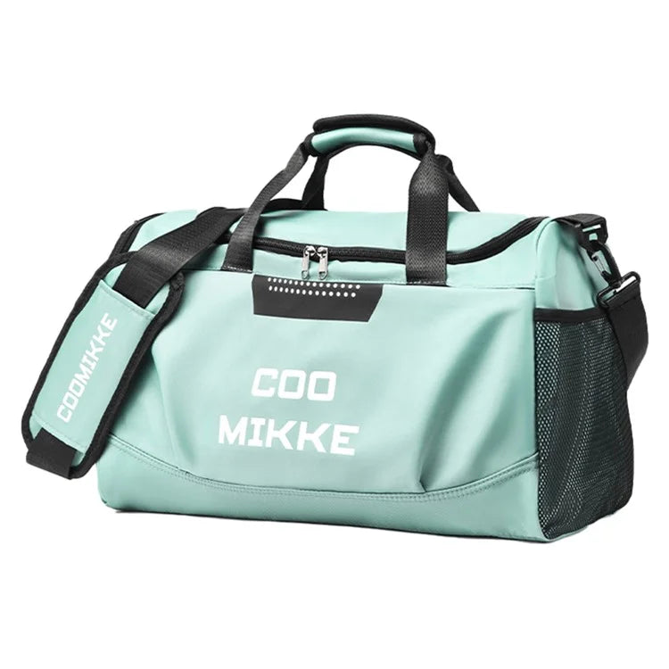 COOMIKKE Unisex Large Capacity Waterproof Fabric Sports Fitness Tote Crossbody Bag Travel Luggage Bag