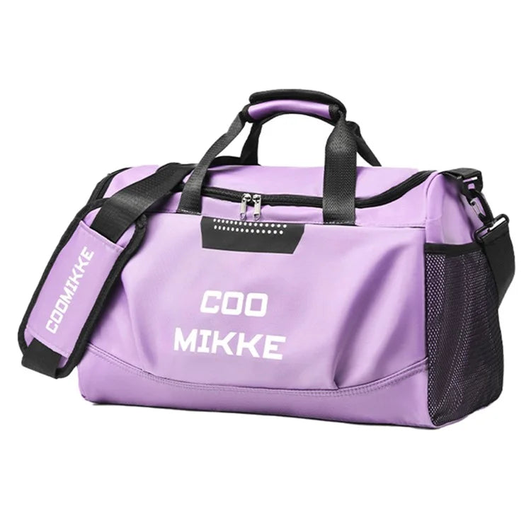 COOMIKKE Unisex Large Capacity Waterproof Fabric Sports Fitness Tote Crossbody Bag Travel Luggage Bag