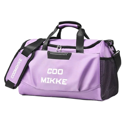 COOMIKKE Unisex Large Capacity Waterproof Fabric Sports Fitness Tote Crossbody Bag Travel Luggage Bag