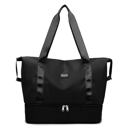 Large Capacity Nylon Waterproof Fitness Tote Single Shoulder Bag Travel Luggage Bag