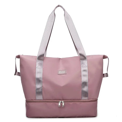 Large Capacity Nylon Waterproof Fitness Tote Single Shoulder Bag Travel Luggage Bag