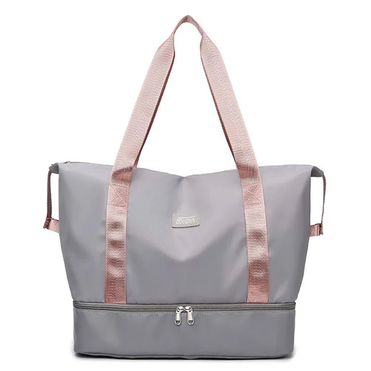 Large Capacity Nylon Waterproof Fitness Tote Single Shoulder Bag Travel Luggage Bag