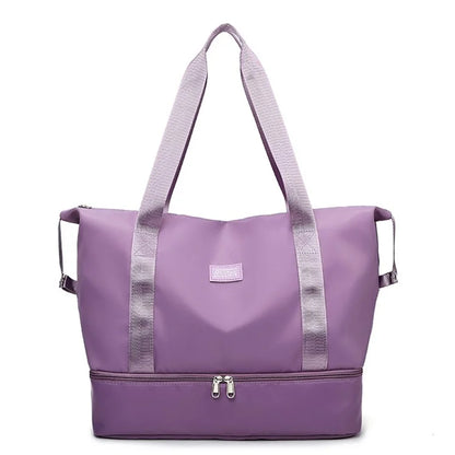 Large Capacity Nylon Waterproof Fitness Tote Single Shoulder Bag Travel Luggage Bag