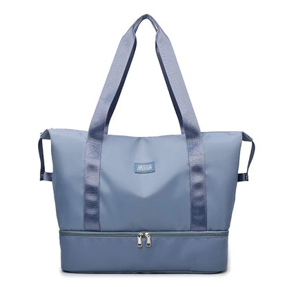 Large Capacity Nylon Waterproof Fitness Tote Single Shoulder Bag Travel Luggage Bag