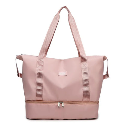 Large Capacity Nylon Waterproof Fitness Tote Single Shoulder Bag Travel Luggage Bag