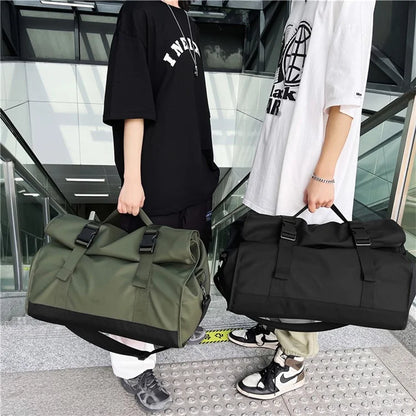 Large Capacity Oxford Cloth Sport Fitness Tote Crossbody Bag Travel Luggage Bag