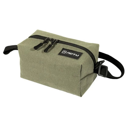 AOTU Camping Tent Canvas Tissue Cover Tissue Paper Storage Box Hanging Holder Bag with Carabiner