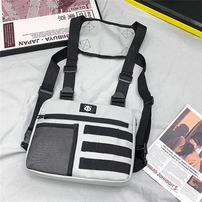 YA3066 Tactical Vest Bag Waterproof Oxford Cloth Chest Bag Casual Daypack Mini Backpack