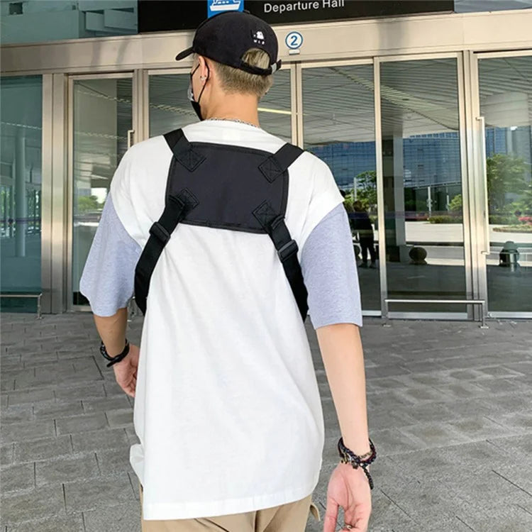 YA3066 Tactical Vest Bag Waterproof Oxford Cloth Chest Bag Casual Daypack Mini Backpack