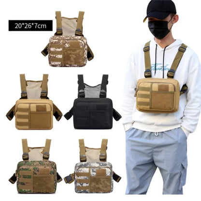 YA136 Waterproof Oxford Cloth Tactical Chest Bag Running Sports Vest Pouch