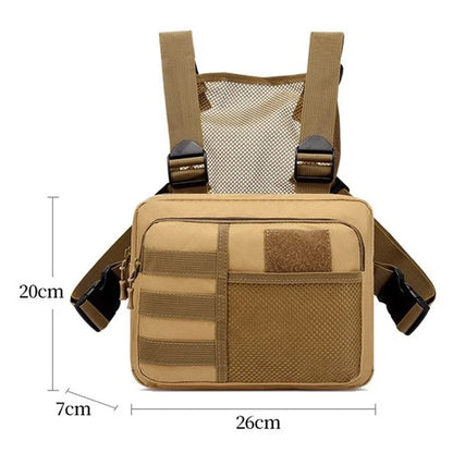 YA136 Waterproof Oxford Cloth Tactical Chest Bag Running Sports Vest Pouch
