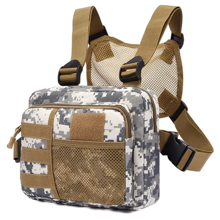 YA136 Waterproof Oxford Cloth Tactical Chest Bag Running Sports Vest Pouch