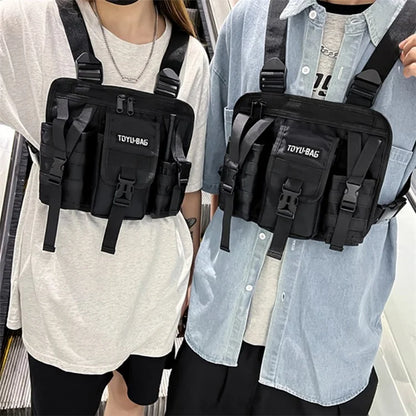 YH6025 Outdoor Tactical Vest Dual Shoulder Bag Oxford Cloth Chest Bag