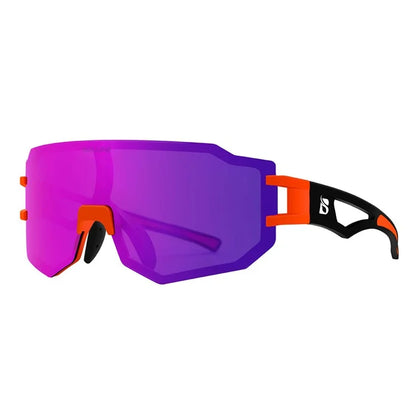 BOLLFO BF629 Bicycle Cycling Glasses UV400 Protection Sports Polarized Goggles with Interchangeable Lenses