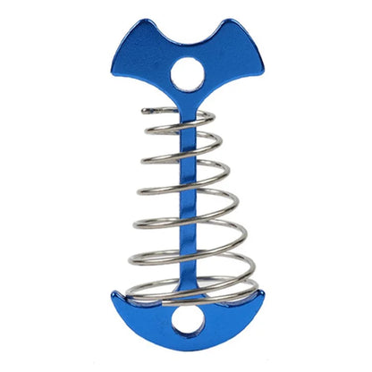 AOTU AT6546 Aluminum Alloy+Stainless Steel Tent Nail Fishbone Spring Stake Deck Anchor Peg Wind Rope Buckle
