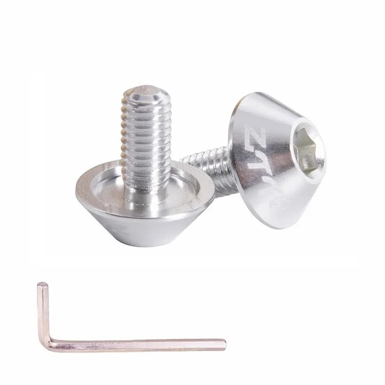 ZTTO 2PCS M5x10 Bicycle Water Bottle Cage Bolts Aluminum Alloy Bike Screws Wrench Set