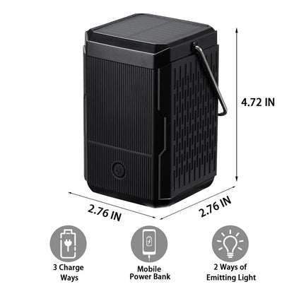 HY-236TD Portable Outdoor Solar Hand Crank Camping Light 2000mAh Power Bank