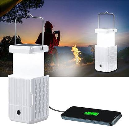 HY-236TD Portable Outdoor Solar Hand Crank Camping Light 2000mAh Power Bank