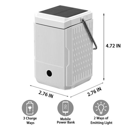 HY-236TD Portable Outdoor Solar Hand Crank Camping Light 2000mAh Power Bank