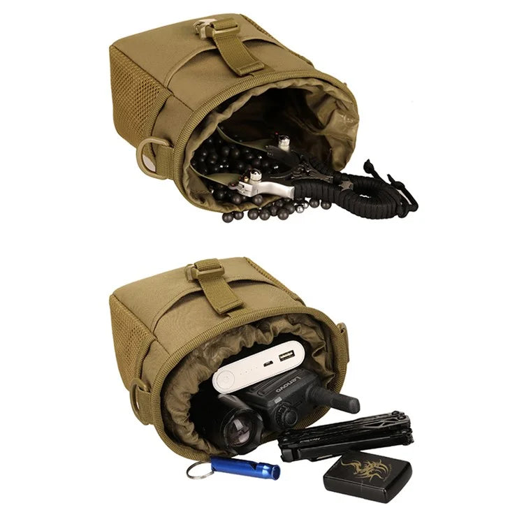 PROTECTOR PLUS A034 600D Fabric Waterproof Slingshot Bag Paintballs Storage Waist Bag Camouflage