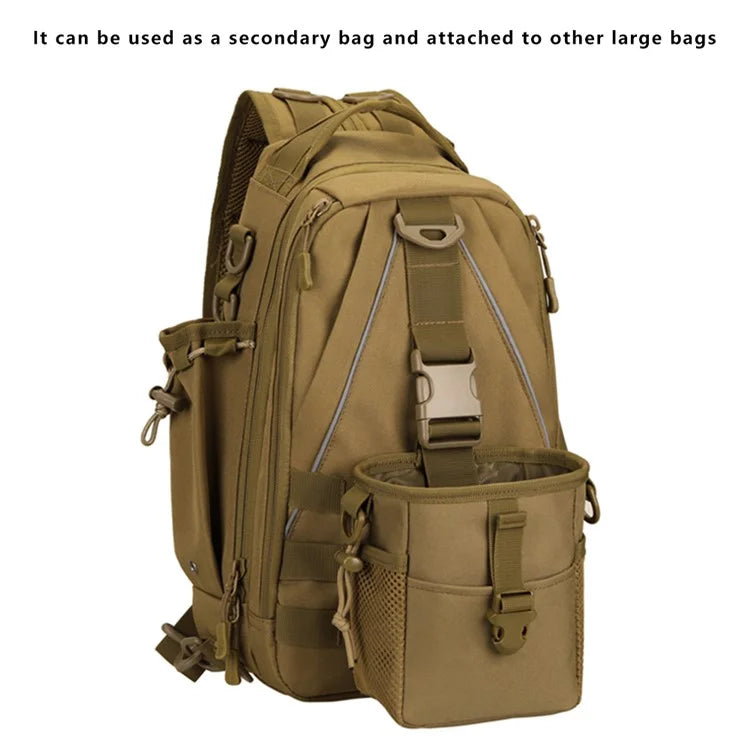 PROTECTOR PLUS A034 600D Fabric Waterproof Slingshot Bag Paintballs Storage Waist Bag Camouflage