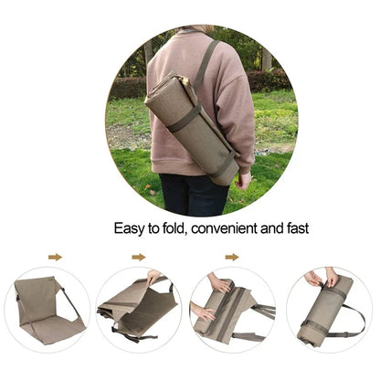 MYDAYS OUTDOOR 847203 Rollable Backrest Cushion Chair Portable Outdoor Camping Fishing Seat Mat