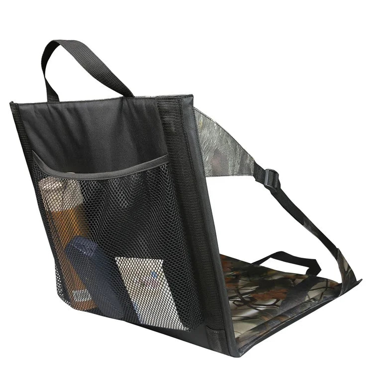 847108 Outdoor Camping Fishing Leaves Pattern Folding Chair with Wide Fiberglass Rod