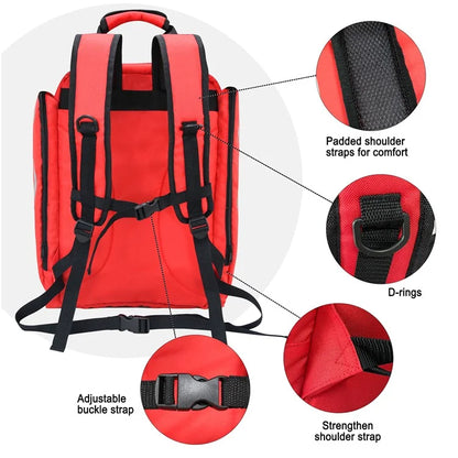 36x20x44cm Oxford Cloth Rescue Backpack Emergency Medical Shoulders Bag
