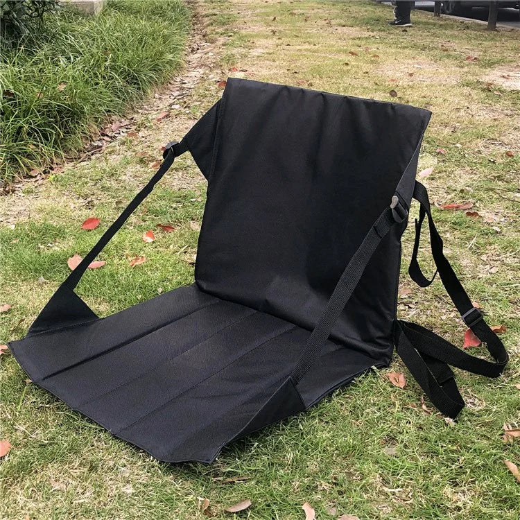 44x44cm Backrest Padded Seat Oxford Cloth Seat Cushion for Outdoor Sporting Events