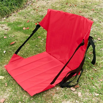 44x44cm Backrest Padded Seat Oxford Cloth Seat Cushion for Outdoor Sporting Events