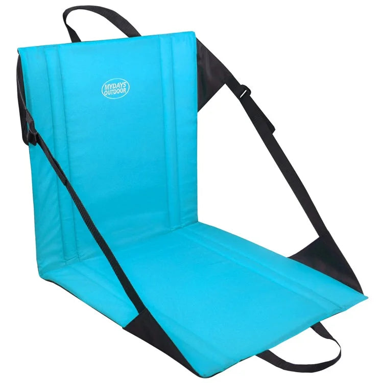 MYDAYS OUTDOOR 43x43cm Portable Backrest Cushion Folding Chair Outdoor Camping Seat Mat