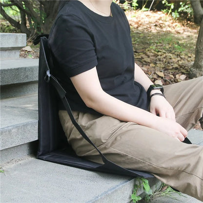 MYDAYS OUTDOOR 43x43cm Portable Backrest Cushion Folding Chair Outdoor Camping Seat Mat
