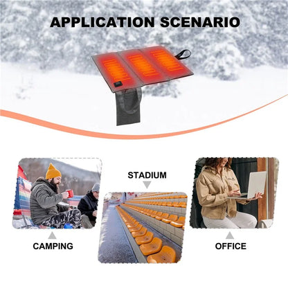 Cold Winter Outdoor Heated Seat Cushion Tri-Fold Seat Mat