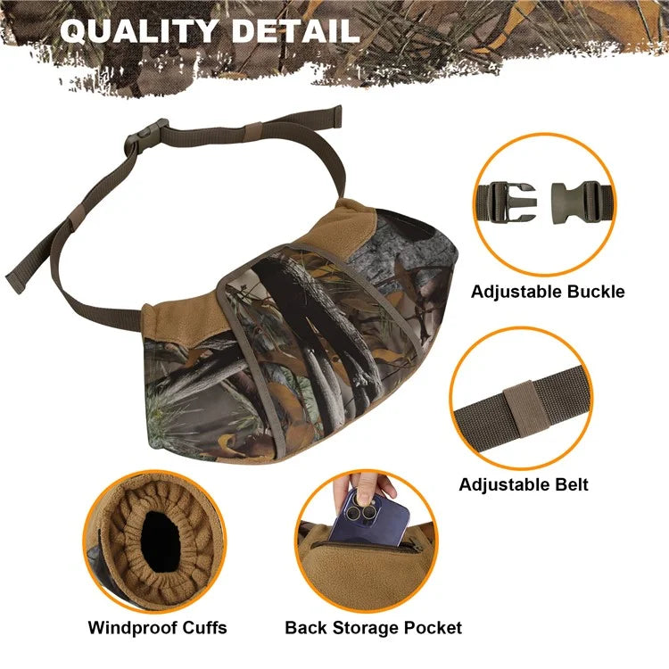 MYDAYS OUTDOOR 850908 47x27cm Camouflage Hand Muff with Clear Window for Winter Hunting